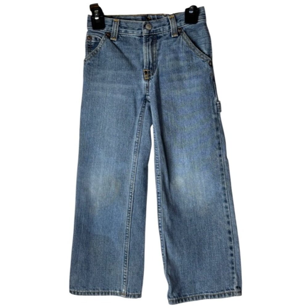 Polo Ralph‎ Lauren Jeans Boys 5 Blue Straight Leg Carpenter Faded Preppy Youth